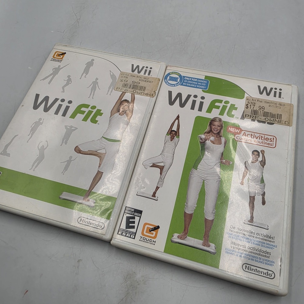 Nintendo Wii Games Wii Fit And Fit Plus With Manuals 2008